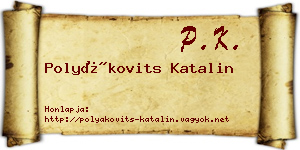 Polyákovits Katalin névjegykártya